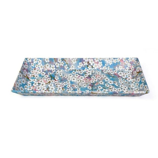 Taniguchi Shoyudo Co. Yuzen Washi Paper Pen Tray Cherry Blossom Haze - Image 3
